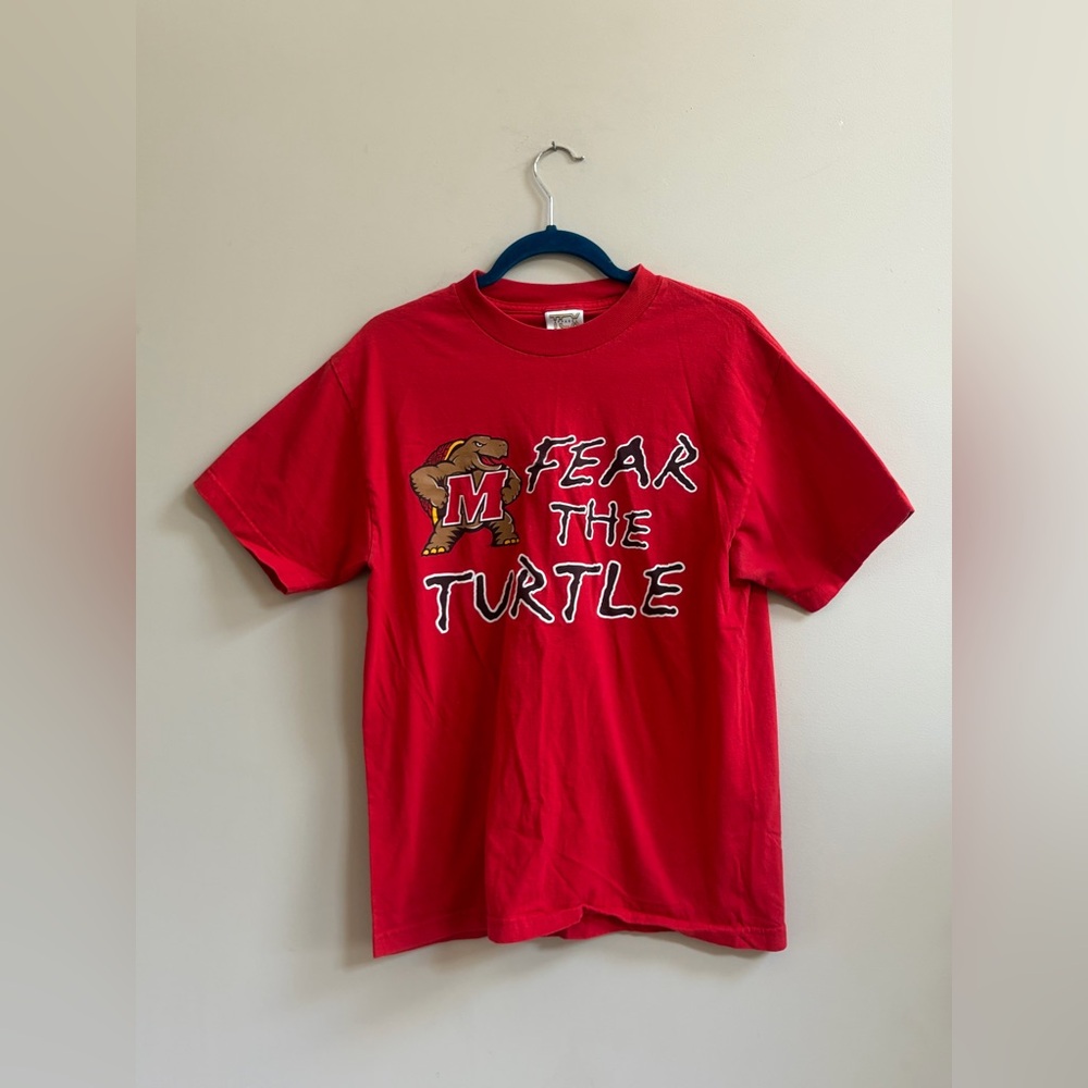 TCX Fear the Turtle Maryland Terrapins Mascot Graphic Short Sleeve Y2K T-Shirt